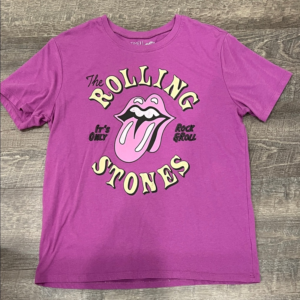 Time and Tru Kids Pink Rolling Stones T-Shirt
